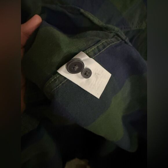 Alpine Design Men's Button Down Flannel Shirt Size Small Blue Green - Picture 4 of 4
